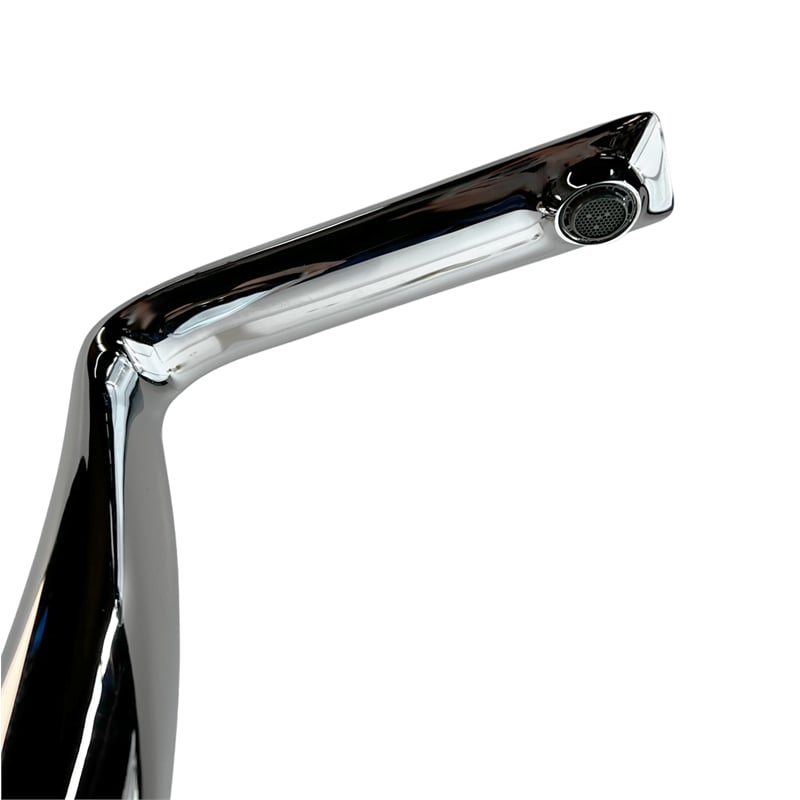 Bergamo Art Chrome Brass Bathroom Faucet with Dark Rock Crystal Handles