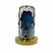 Bergamo Art Gold Brass Bathroom Faucet with Blue Glass Handles