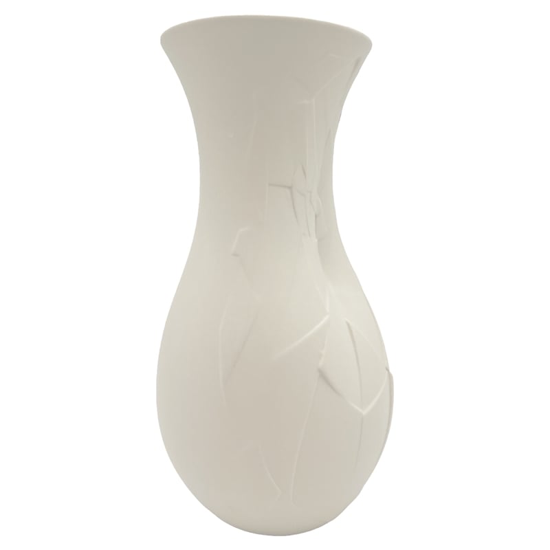Bergamo Art 12 Inch Tall Ceramic Flower Vase in Whtie