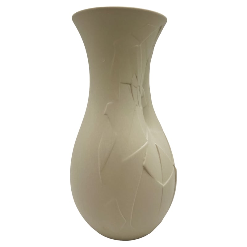 Bergamo Art 12 Inch Tall Ceramic Flower Vase in Beige