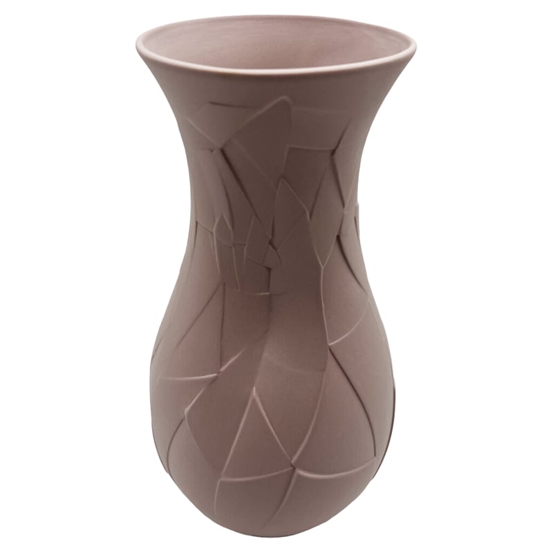 Bergamo Art 12 Inch Tall Ceramic Flower Vase in Pink