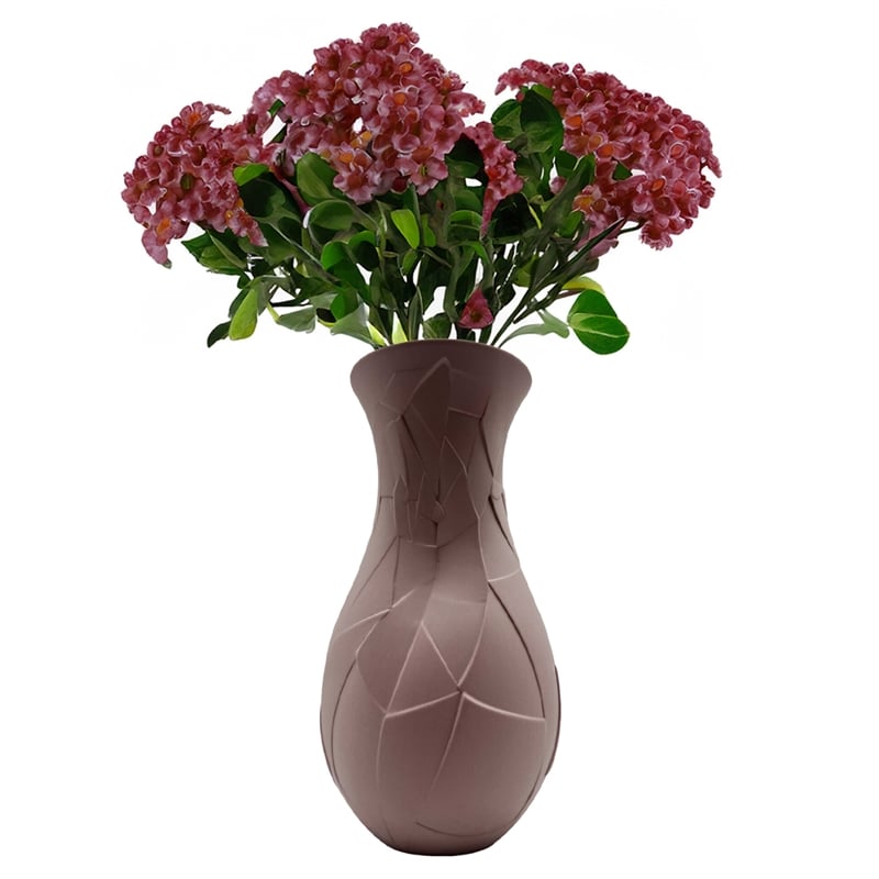 Bergamo Art 12 Inch Tall Ceramic Flower Vase in Pink
