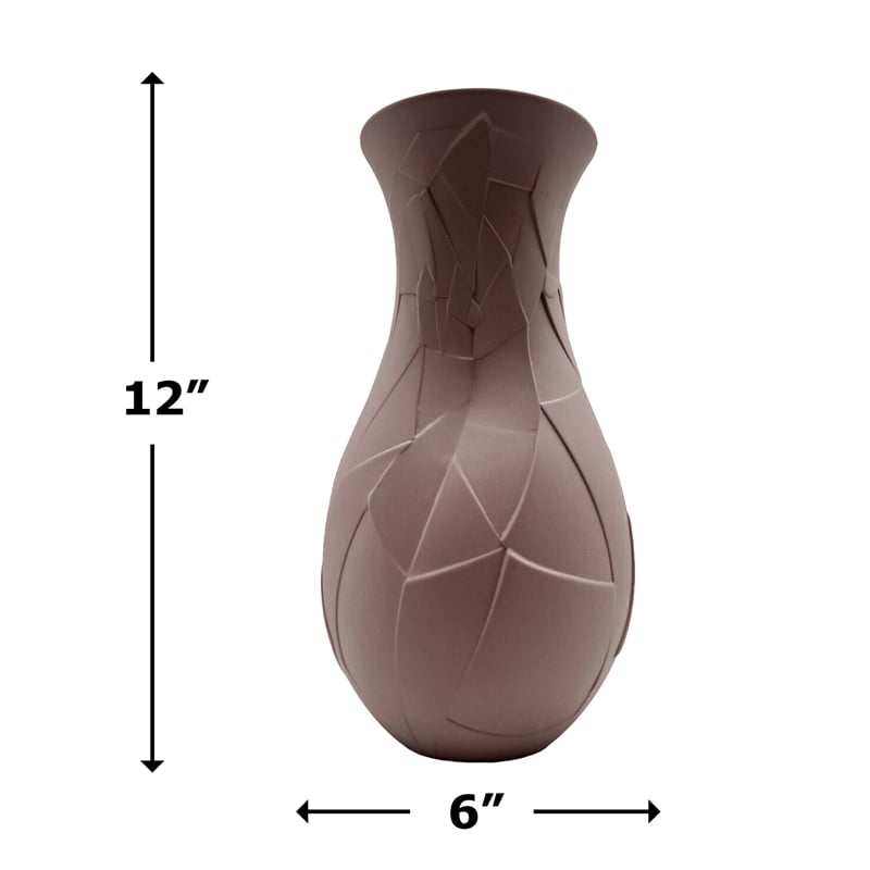 Bergamo Art 12 Inch Tall Ceramic Flower Vase in Pink
