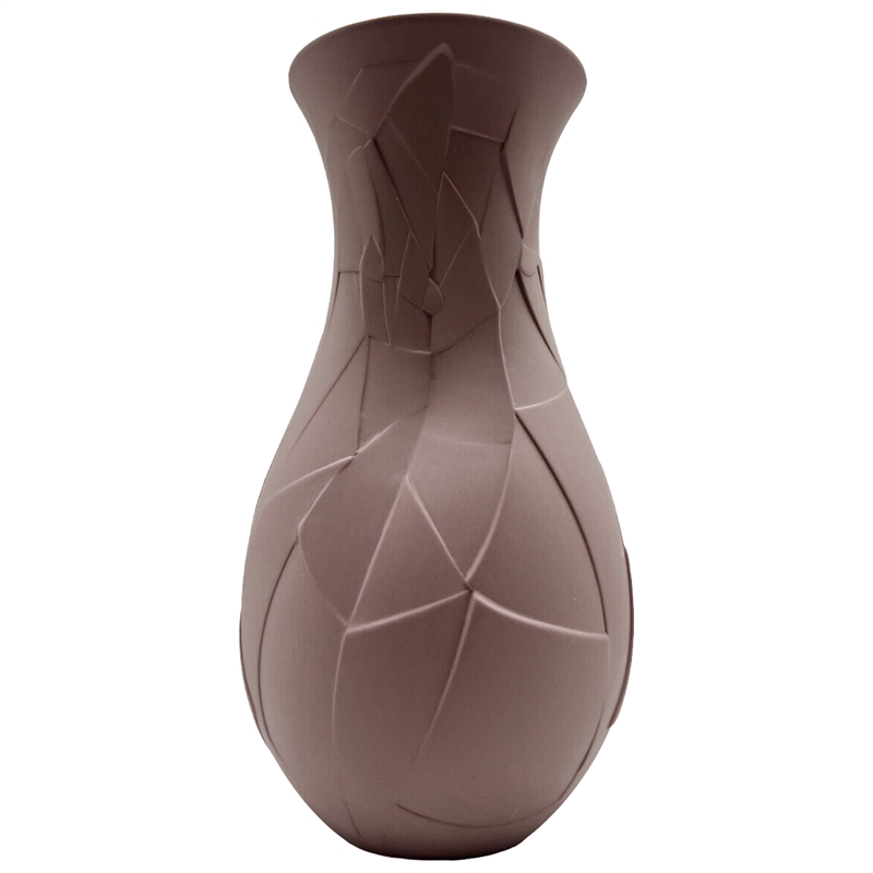 Bergamo Art 12 Inch Tall Ceramic Flower Vase in Pink