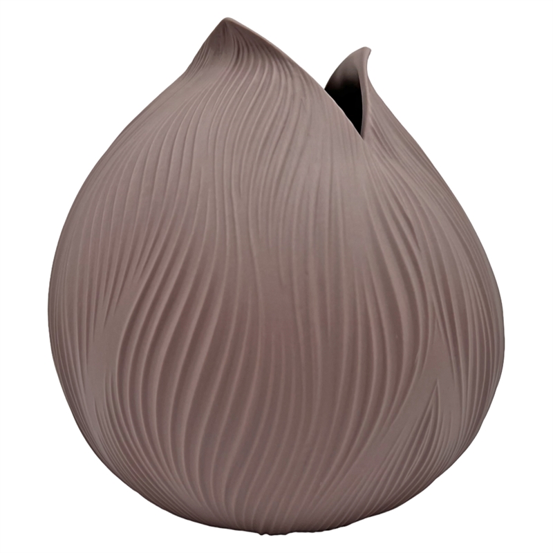 Bergamo Art 9 Inch Tall Modern Ceramic Flower Vase in Pink