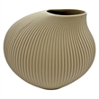 Bergamo Art 7 Inch Wide Modern Ceramic Vase for Flowers in Beige