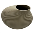 Bergamo Art 7 Inch Wide Modern Ceramic Vase for Flowers in Beige