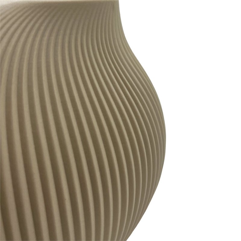 Bergamo Art 7 Inch Wide Modern Ceramic Vase for Flowers in Beige