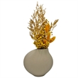 Bergamo Art 7 Inch Wide Modern Ceramic Vase for Flowers in Beige