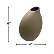 Bergamo Art 7 Inch Wide Modern Ceramic Vase for Flowers in Beige