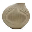 Bergamo Art 7 Inch Wide Modern Ceramic Vase for Flowers in Beige