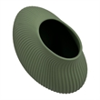 Bergamo Art 7 Inch Wide Modern Ceramic Vase for Flowers in Green