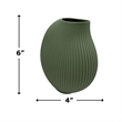 Bergamo Art 7 Inch Wide Modern Ceramic Vase for Flowers in Green