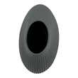 Bergamo Art 7 Inch Wide Modern Ceramic Vase for Flowers in Grey