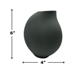 Bergamo Art 7 Inch Wide Modern Ceramic Vase for Flowers in Grey