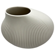 Bergamo Art 7 Inch Wide Modern Ceramic Vase for Flowers in White