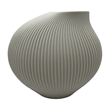 Bergamo Art 7 Inch Wide Modern Ceramic Vase for Flowers in White