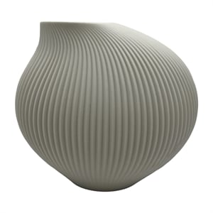 Bergamo Art 7 Inch Wide Modern Ceramic Vase for Flowers in White
