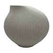 Bergamo Art 7 Inch Wide Modern Ceramic Vase for Flowers in White