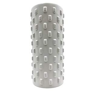 Bergamo Art 14 Inch Tall White Ceramic Vase for Flowers