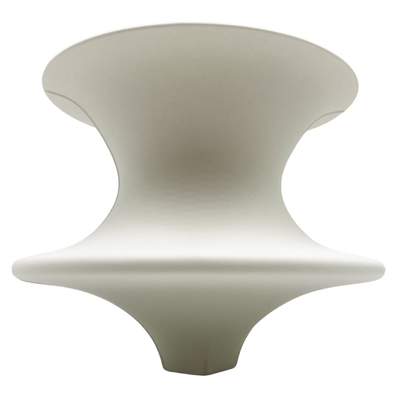 Bergamo Art 10 Inch Wide White Ceramic Vase