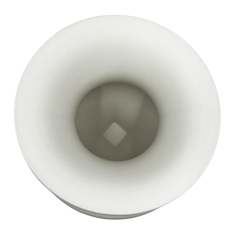 Bergamo Art 10 Inch Wide White Ceramic Vase