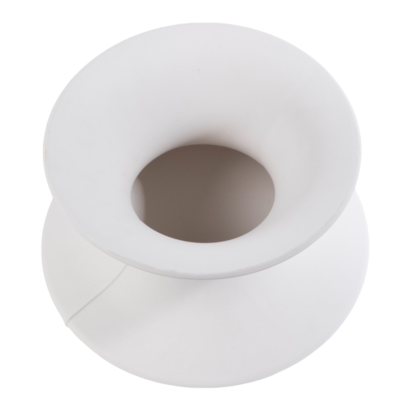Bergamo Art 10 Inch Wide White Ceramic Vase