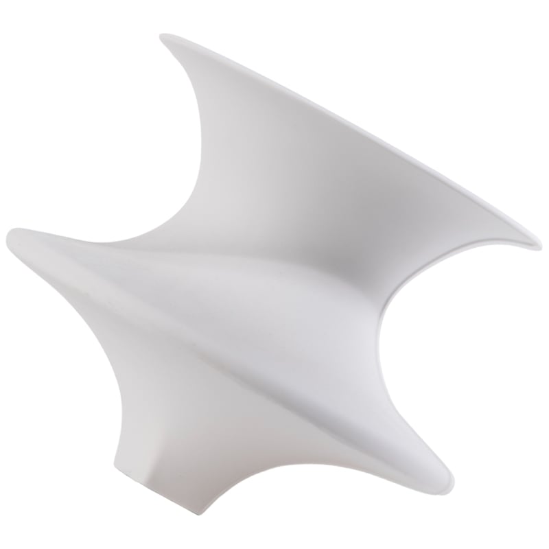 Bergamo Art 10 Inch Wide White Ceramic Vase