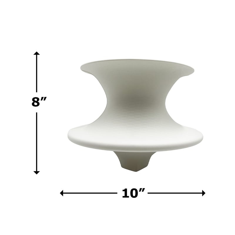 Bergamo Art 10 Inch Wide White Ceramic Vase