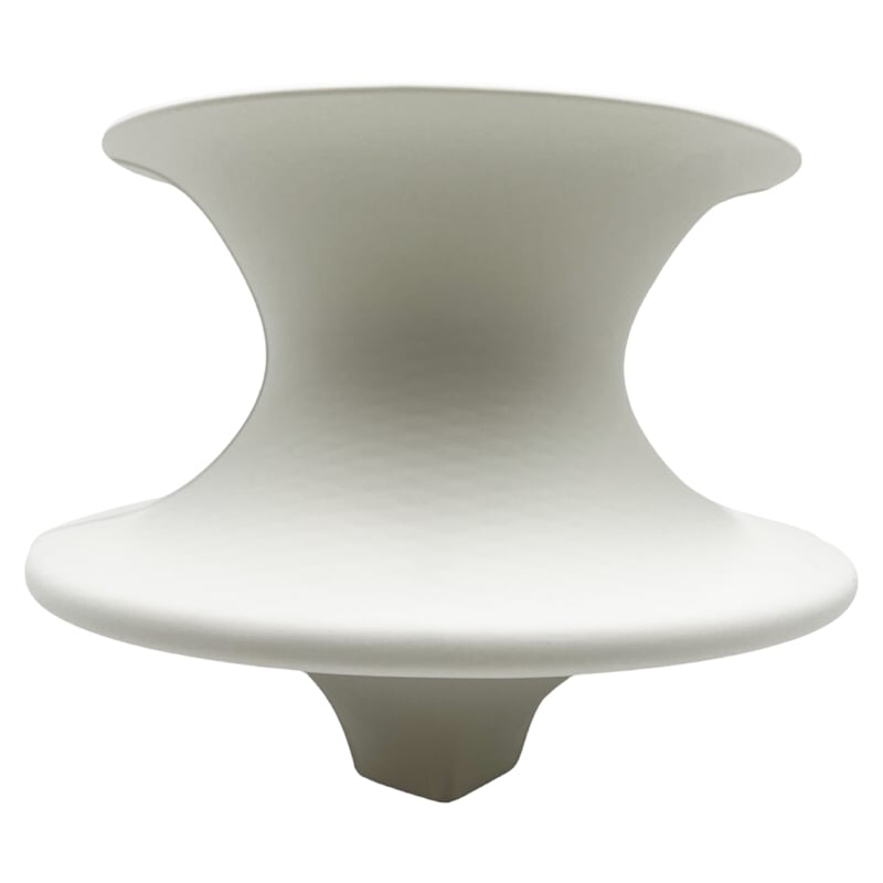 Bergamo Art 10 Inch Wide White Ceramic Vase