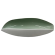 Bergamo Art 14 Inch Wide Modern Decorative Bowl in White and Green