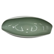 Bergamo Art 14 Inch Wide Modern Decorative Bowl in White and Green
