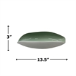 Bergamo Art 14 Inch Wide Modern Decorative Bowl in White and Green
