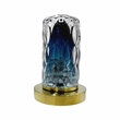 Bergamo Art Gold Brass Bathroom Faucet with Blue and Red Glass Handles