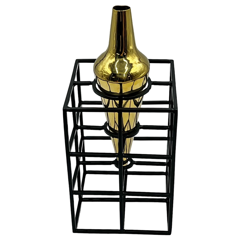 Bergamo Art 11 Inch Tall Amphora Cage Vase for Flowers