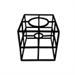 Bergamo Art 9 Inch Tall Amphora Cage Vase for Flowers