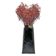 Bergamo Art 12 Inch Tall Aluminum Modern Black Vase