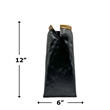 Bergamo Art 12 Inch Tall Aluminum Modern Black Vase