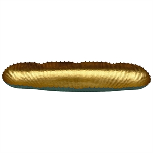 Bergamo Art 18 Inch Wide Aluminum Cactus Ribbed Boat Plate