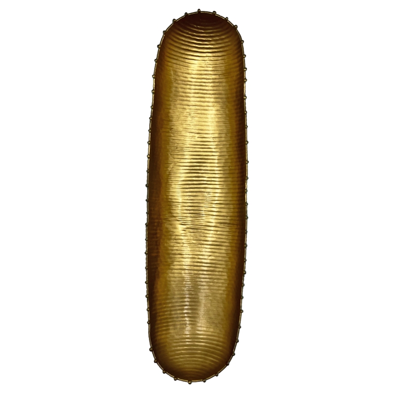 Bergamo Art 15 Inch Wide Aluminum Cactus Ribbed Boat Plate
