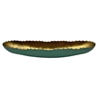 Bergamo Art 15 Inch Wide Aluminum Cactus Ribbed Boat Plate