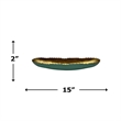 Bergamo Art 15 Inch Wide Aluminum Cactus Ribbed Boat Plate