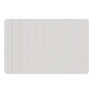 Modern Diatomite Quick-Dry Stone Medium 24x15&quot Bathroom Mat in Natural White