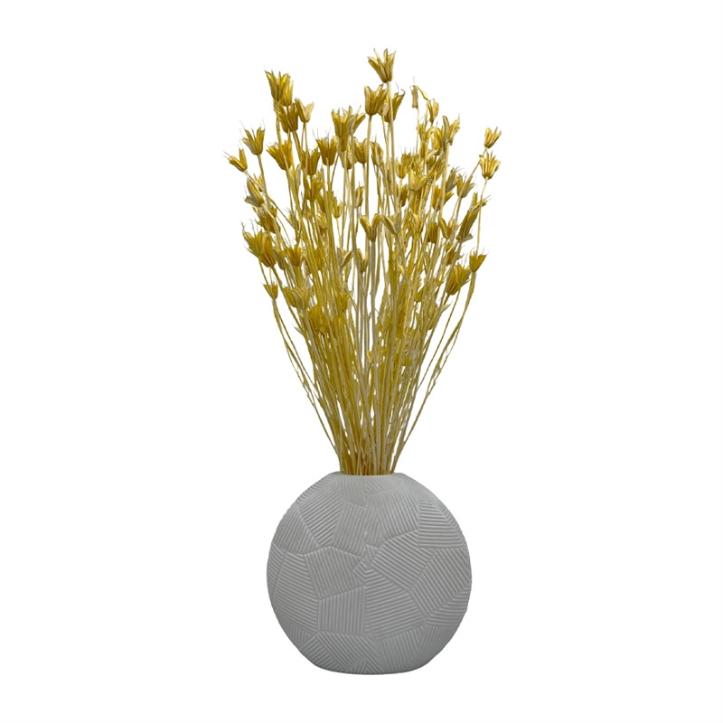 Bergamo Art Bundle of 4 Dried Octagon Flower in Orange