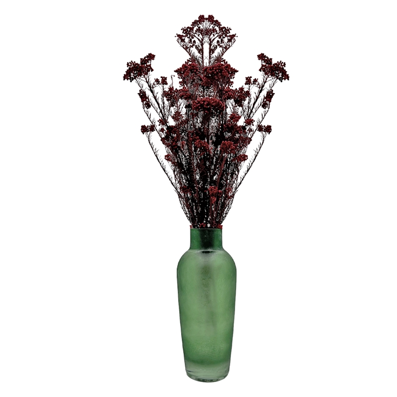 Bergamo Art Bundle of 4 Preserved Millet Rice Flower in Red