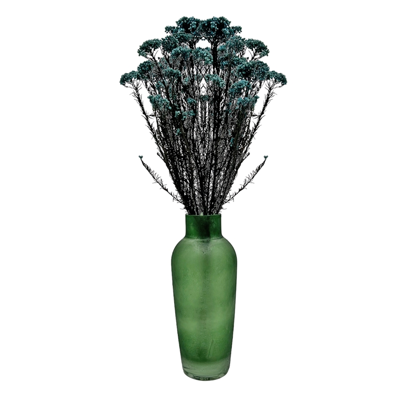 Bergamo Art Bundle of 4 Preserved Millet Rice Flower in Blue
