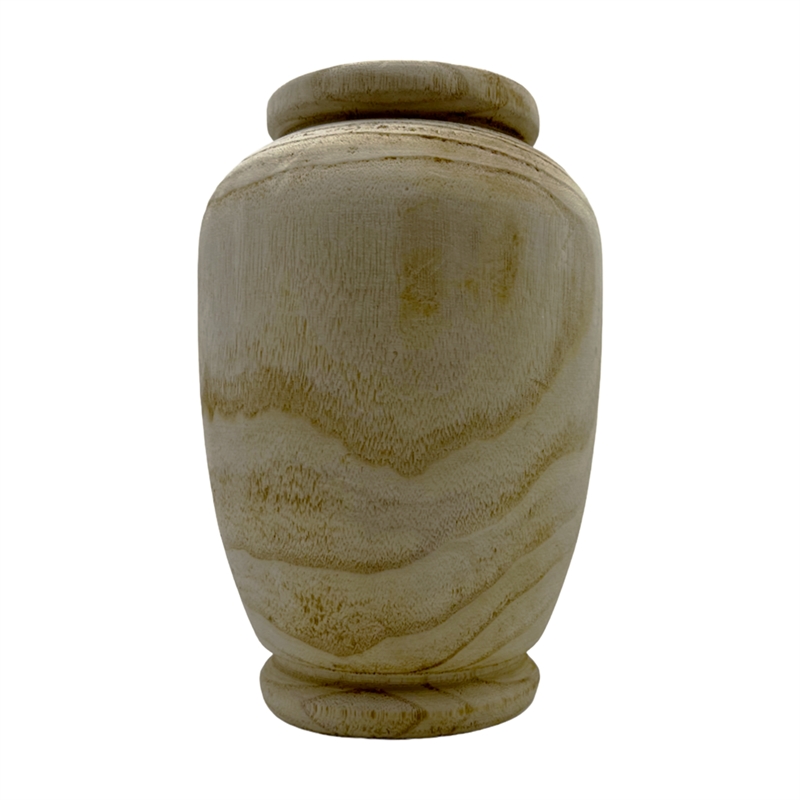 Set of Decorative Wood Vase in Brown with Real Preserved Mixed Bouquets