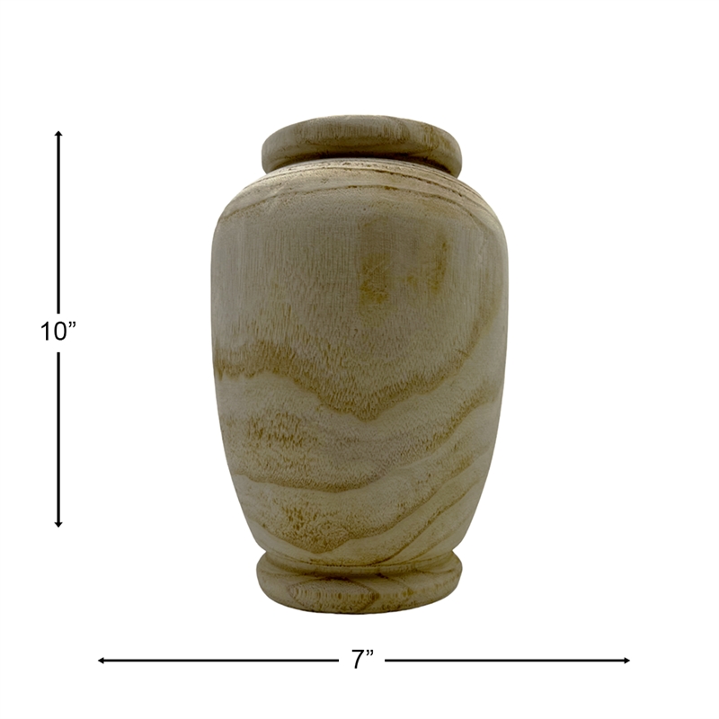 Set of Decorative Wood Vase in Brown with Real Preserved Mixed Bouquets
