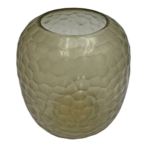 Bergamo Art 10&quot Decorative Handmade Glass Light Smoke Patterned Vase