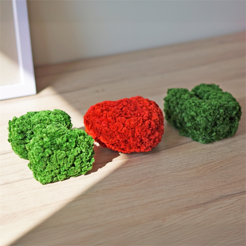 I Heart / Love You  Preserved Bowl Filler Set Romantic Floral Decor- Green Red